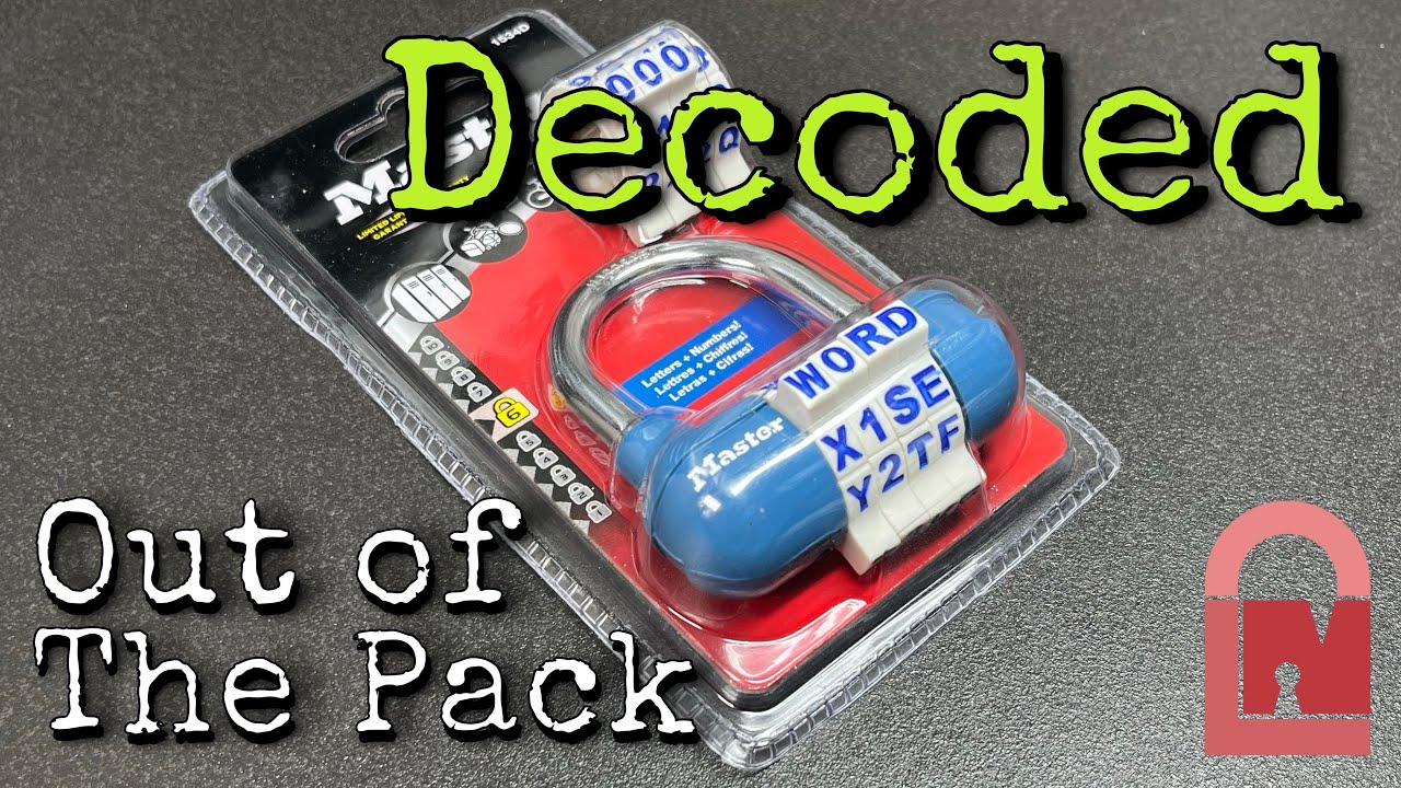 Master Lock 1534D Out of the Pack Decoding