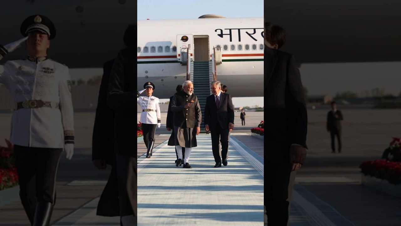 PM Modi arrives to a warm welcome in Tashkent, Uzbekistan | #shorts |