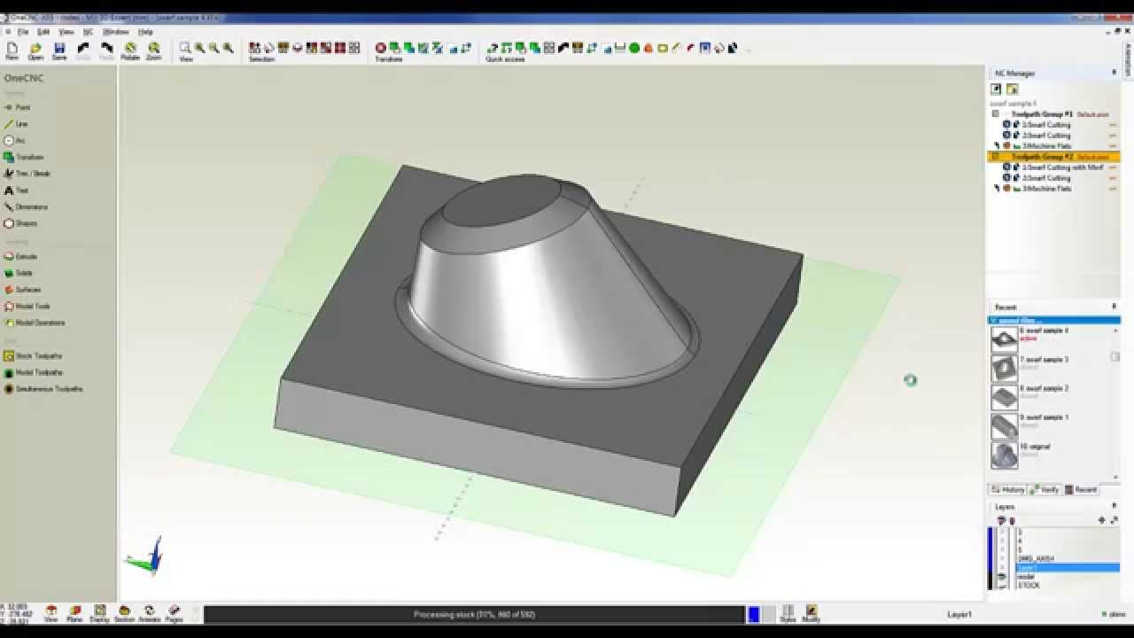 OneCNC CAD CAM 5 axis Software Simultaneous Machining
