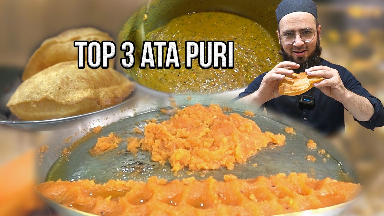 The Best 3 Whole Wheat Puri In Lahore | Aata Puri Since 1940 | Lahori Nashta in Anarkali Lahore