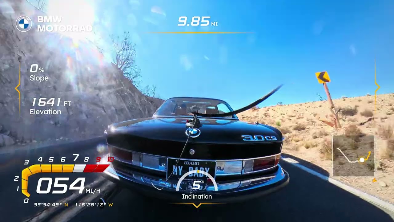 1974 BMW 3.0 CS on Highway 74 • Rear POV • 3.5L Rebuild • Raw Exhaust Sound • Pure Driving Bliss