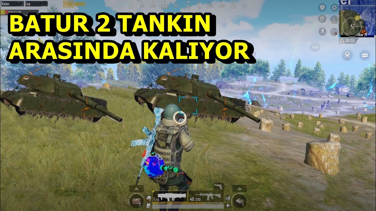 BATUR İKİ TANKIN ARASINDA KALIYOR ! EFSANE MÜCADELE SOLO VS SQUAD PUBG MOBİLE