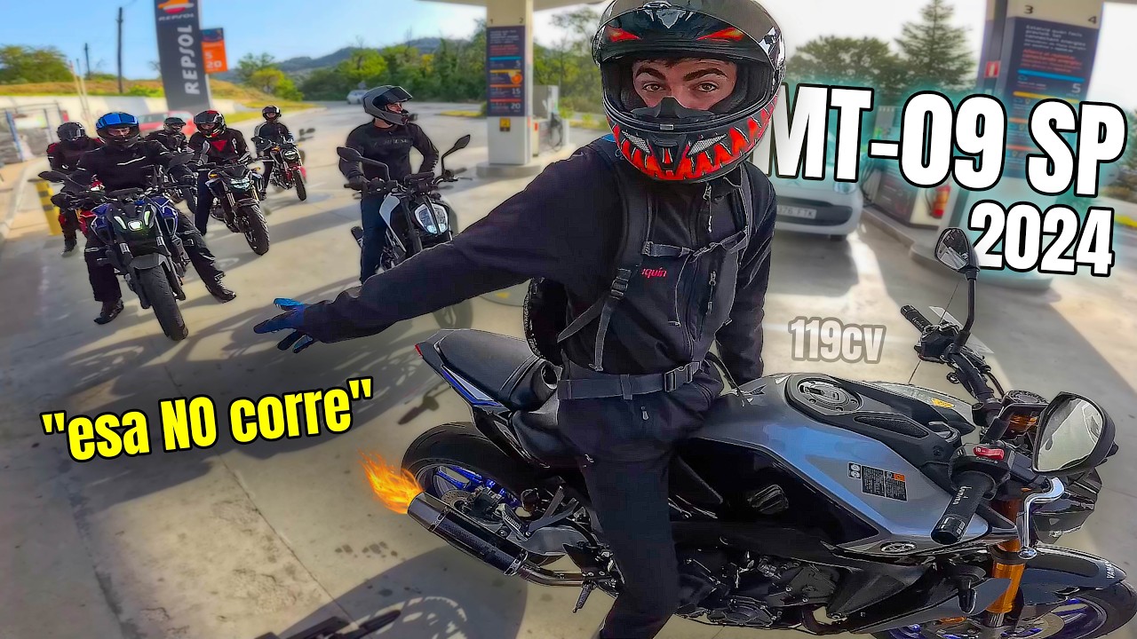 🤩 RUTA +50 MOTEROS, PRUEBO la NUEVA MT-09 SP y ME PICA UNA AVISPA!!