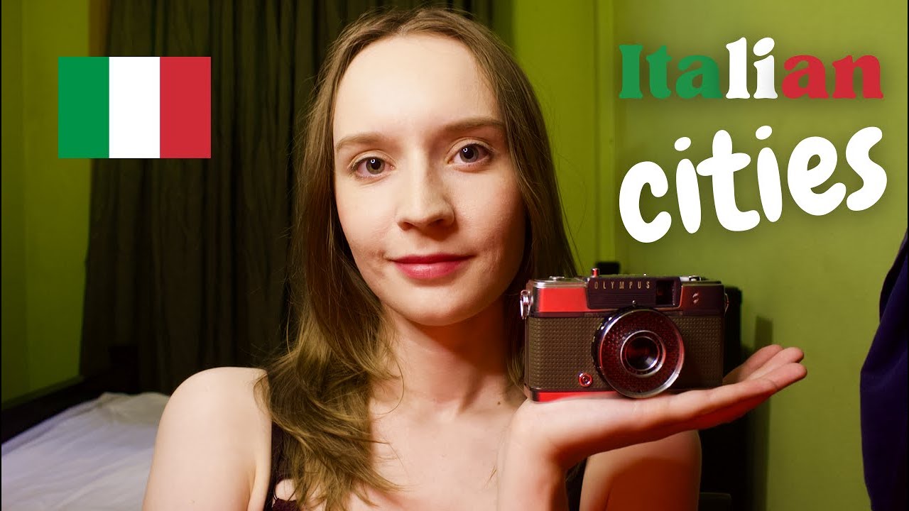 Ragazza russa che cerca di pronunciare le città italiane 🇮🇹 Russian pronouncing Italian cities ASMR