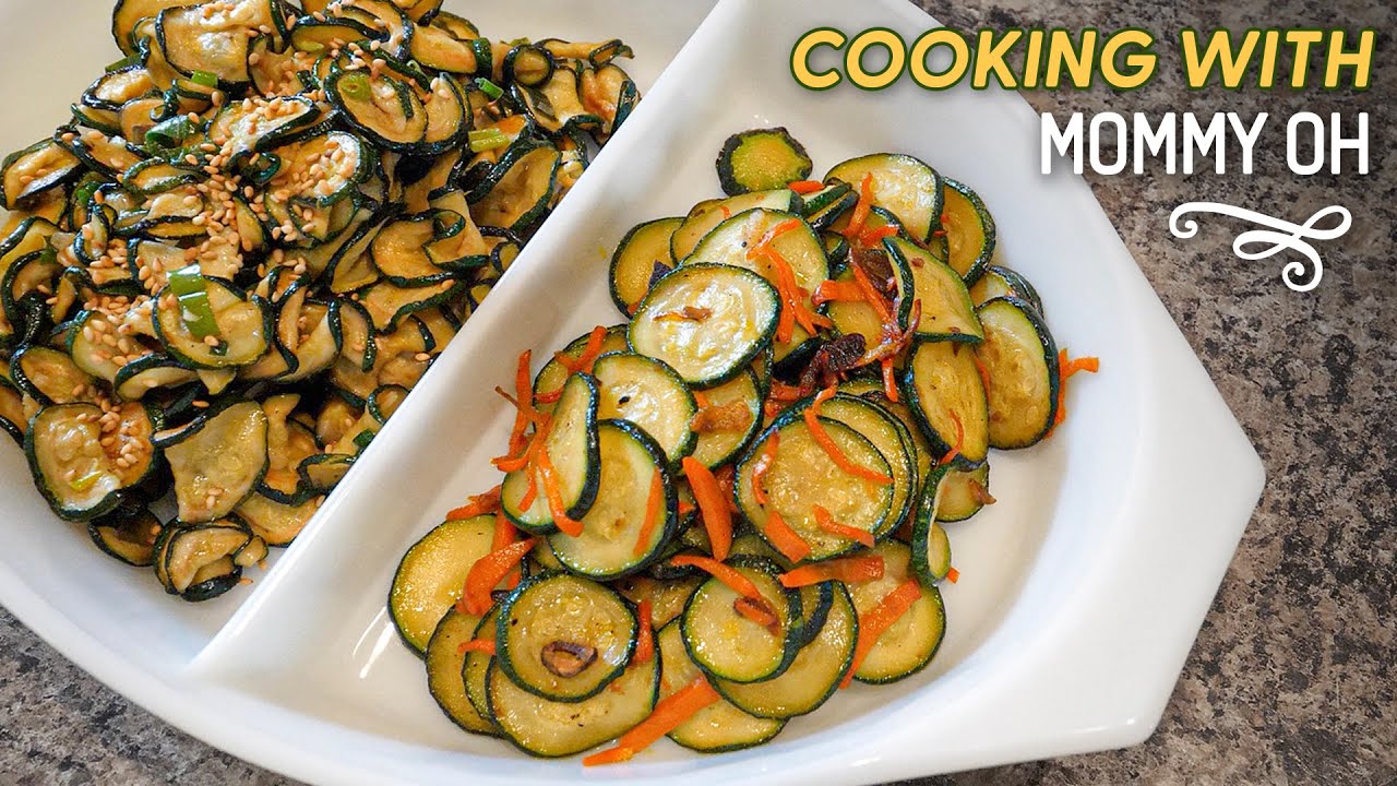 VEGAN STIR FRIED ZUCCHINI 🥒 Simple Korean Food Recipe