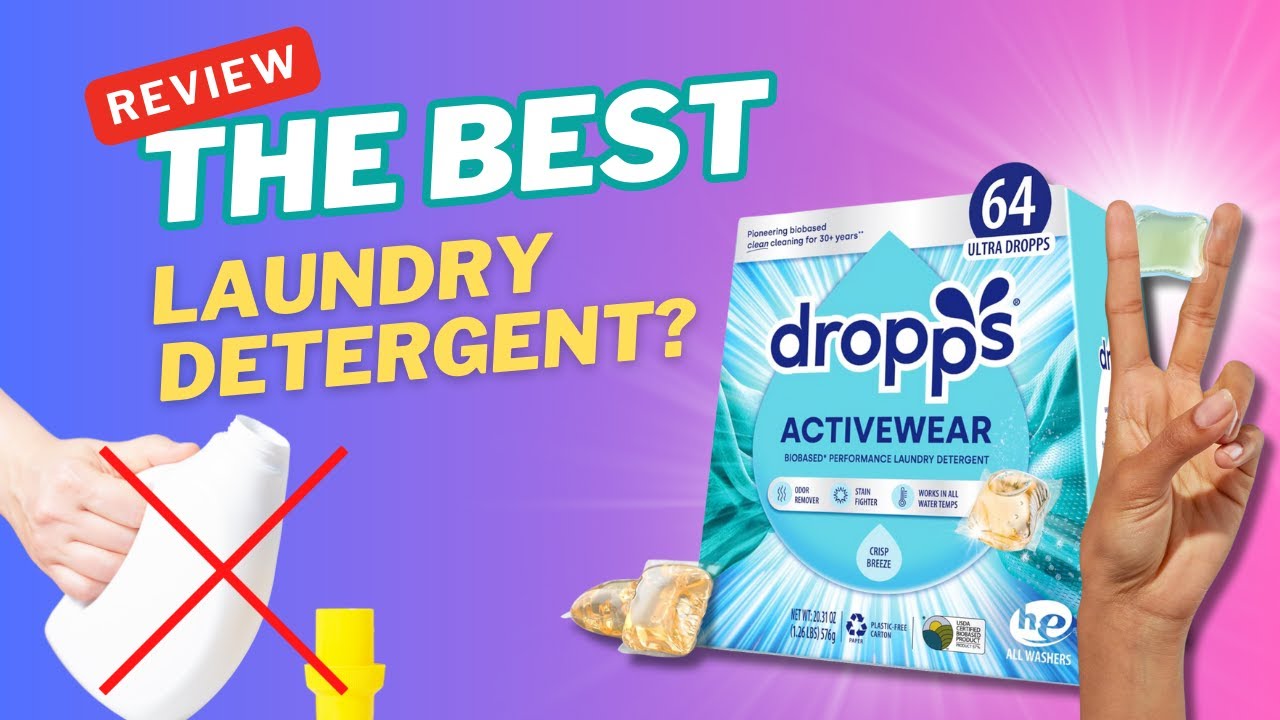 Quick Honest Review of the Dropps Activewear Biobased Power Laundry Detergent Pods, 64 Pods.