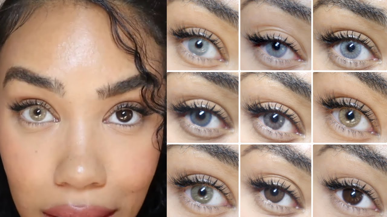 TRYING ALL 8 SHADES OF LORANS CONTACTS! SOLOTICA DUPES?! FIRST IMPRESSIONS REVIEW