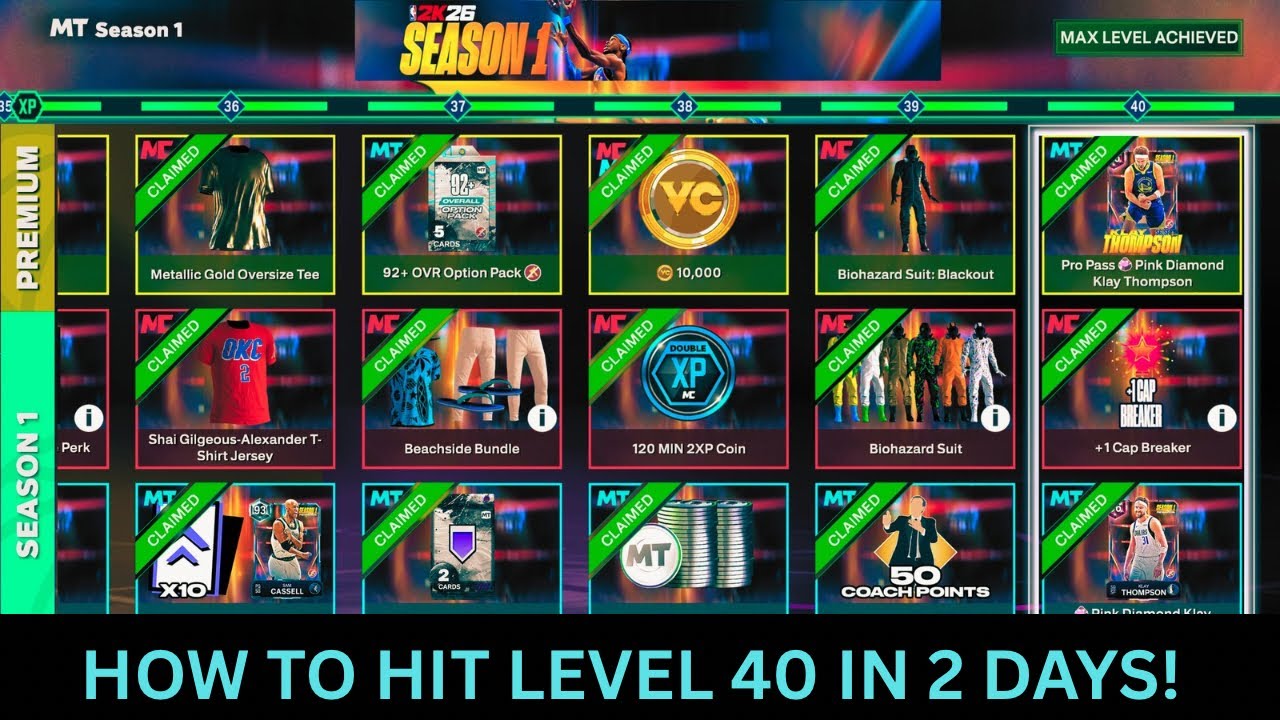 HOW TO HIT LEVEL 40 IN 2 DAYS ON NBA 2K26