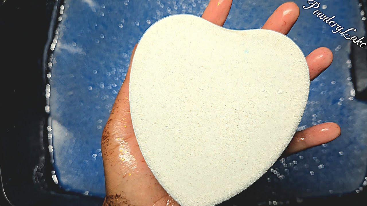 Sand on the Sea Water Crush 💙 Gym Chalk ft Glitter & Baby Oil| ASMR| Satisfying| Soft Crispy Reforms