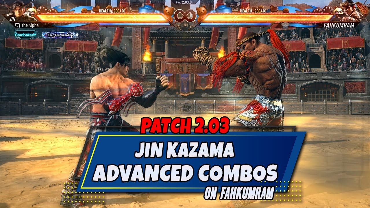 Jin Kazama &ndash; Cool and Advanced Combos on Fahkumram | Tekken 8 Patch 2.03