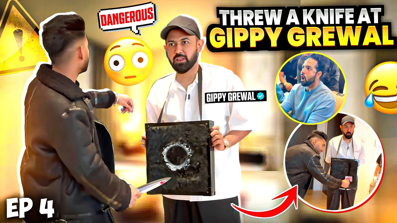Dangerous magic with Gippy grewal & family by Anmol magic!
