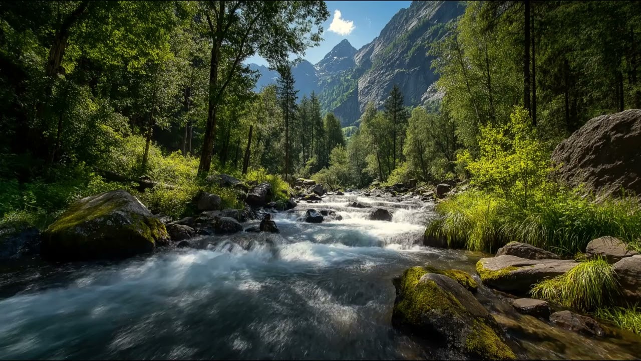Relaxing Woodland Stream Ambience.  Natural Sounds for Rest & Focus