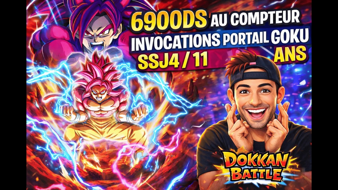 6900 DS AU COMPTEUR, INVOCATIONS 11 ANS DOKKAN BATTLE PORTAIL GOKU SSJ4