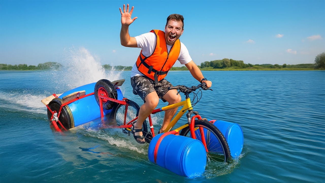 Zbudowałem ROWER WODNY i przepłynąłem nim JEZIORO!