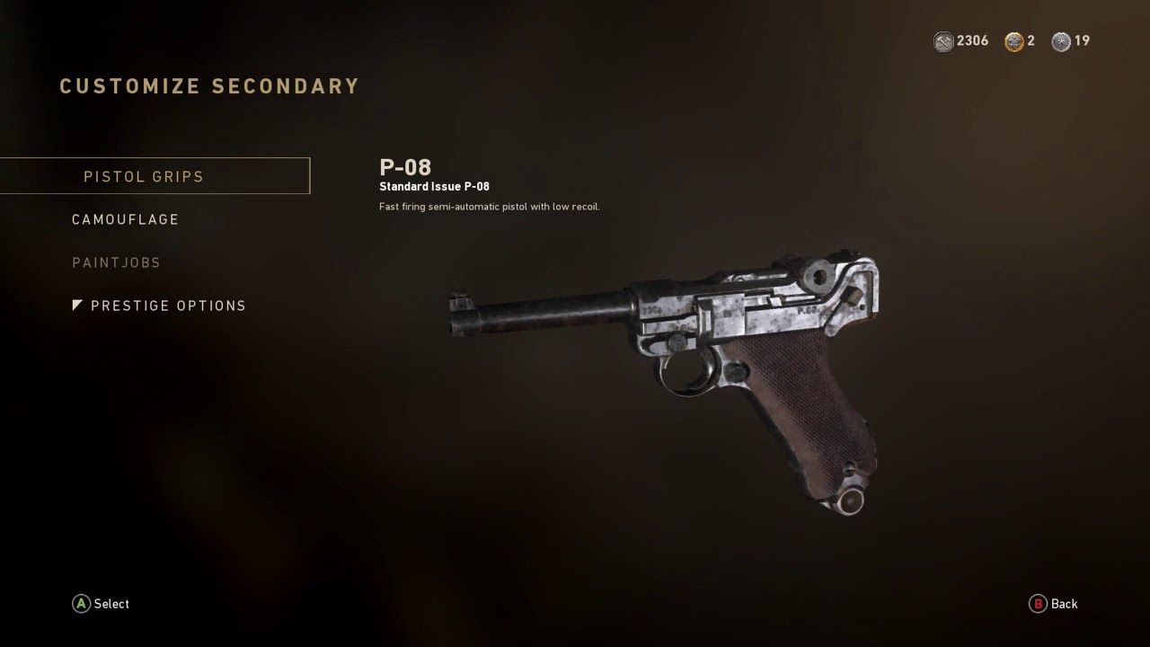 COD WW2 P-08 Pistol Kill Counter + Clan Tag