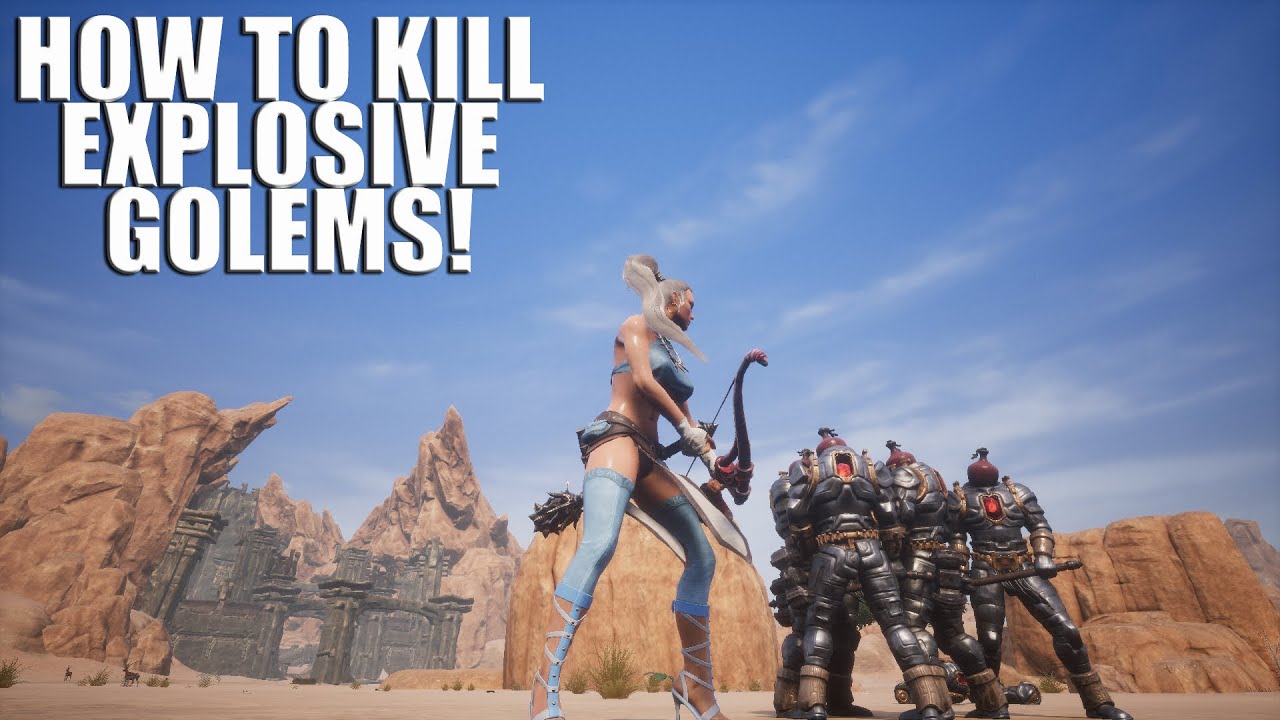 Short video - Conan Exiles - How to kill explosive golems at purge. READ DESCRIPTION BELOW.