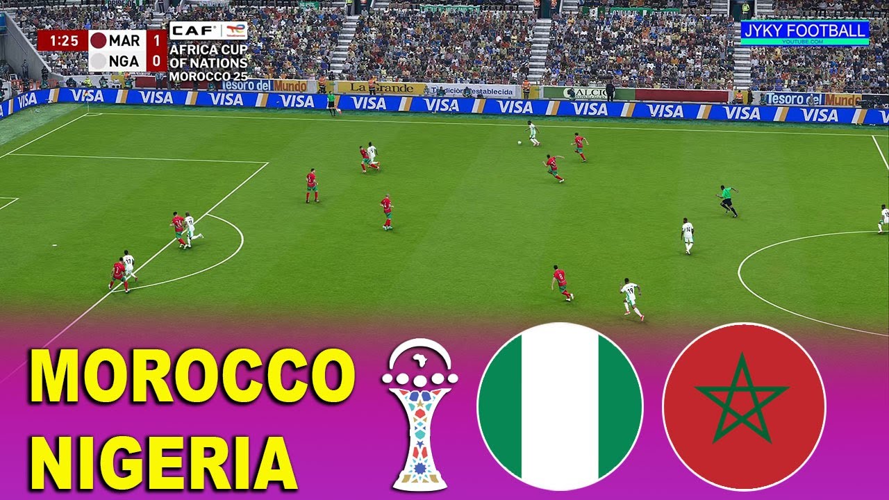 Nigeria vs Morocco Semi Final - Africa Cup of Nations 2025 - Full match all goals - eFootball PES 21