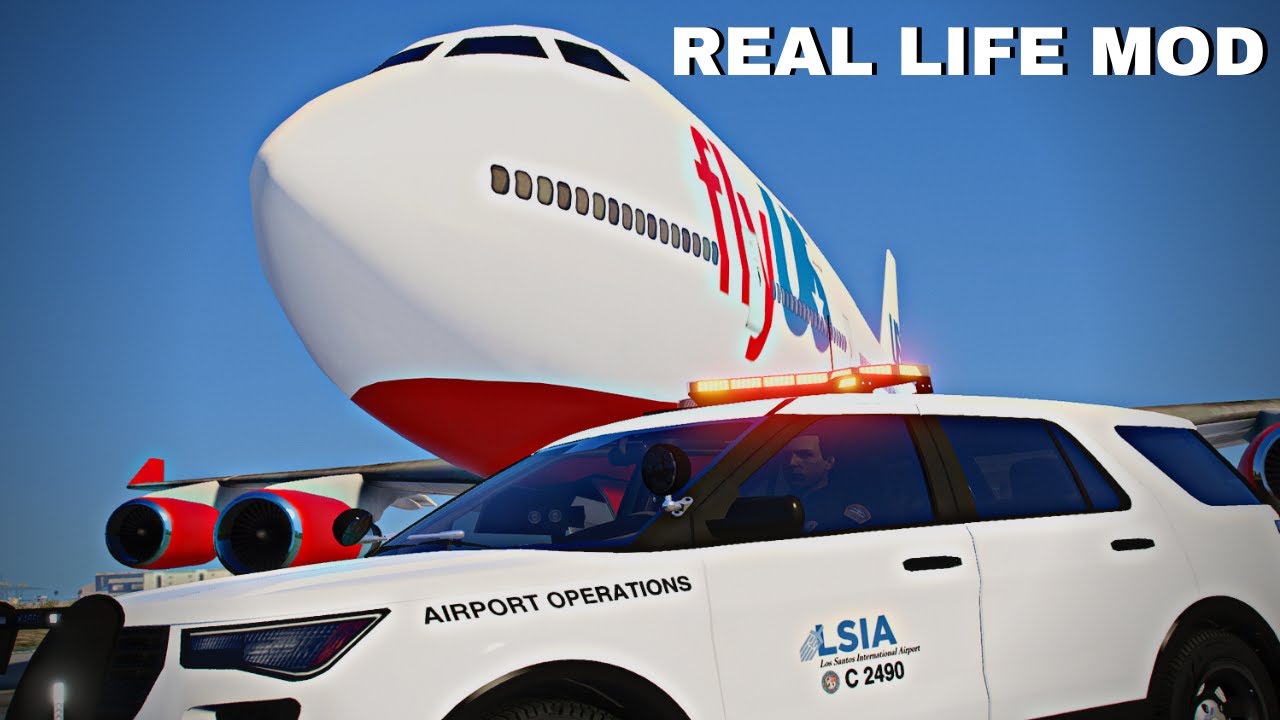 Inside LSIA with Airport Operation - GTA 5 Real Life Mod #airplane