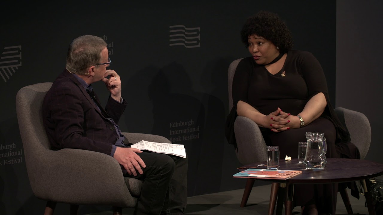 Zindzi Mandela with Allan Little at the Edinburgh International Book Festival