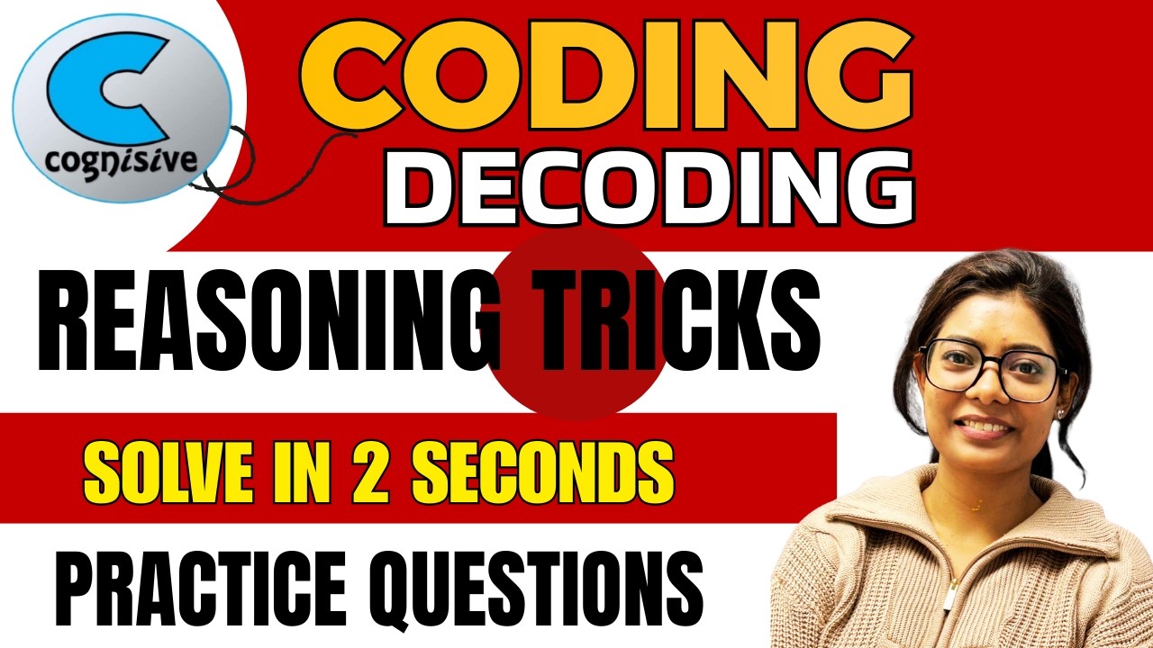 Coding Decoding Practice Questions for JKSSB / SSC 2026 | Most Important Reasoning MCQs |Shot Tricks