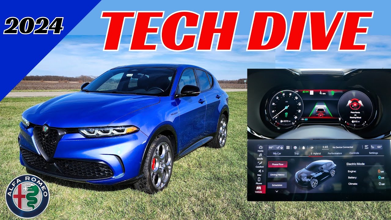 Подробный обзор технологий Alfa Romeo Tonale 2024 года &mdash; системы помощи водителю и дисплей!