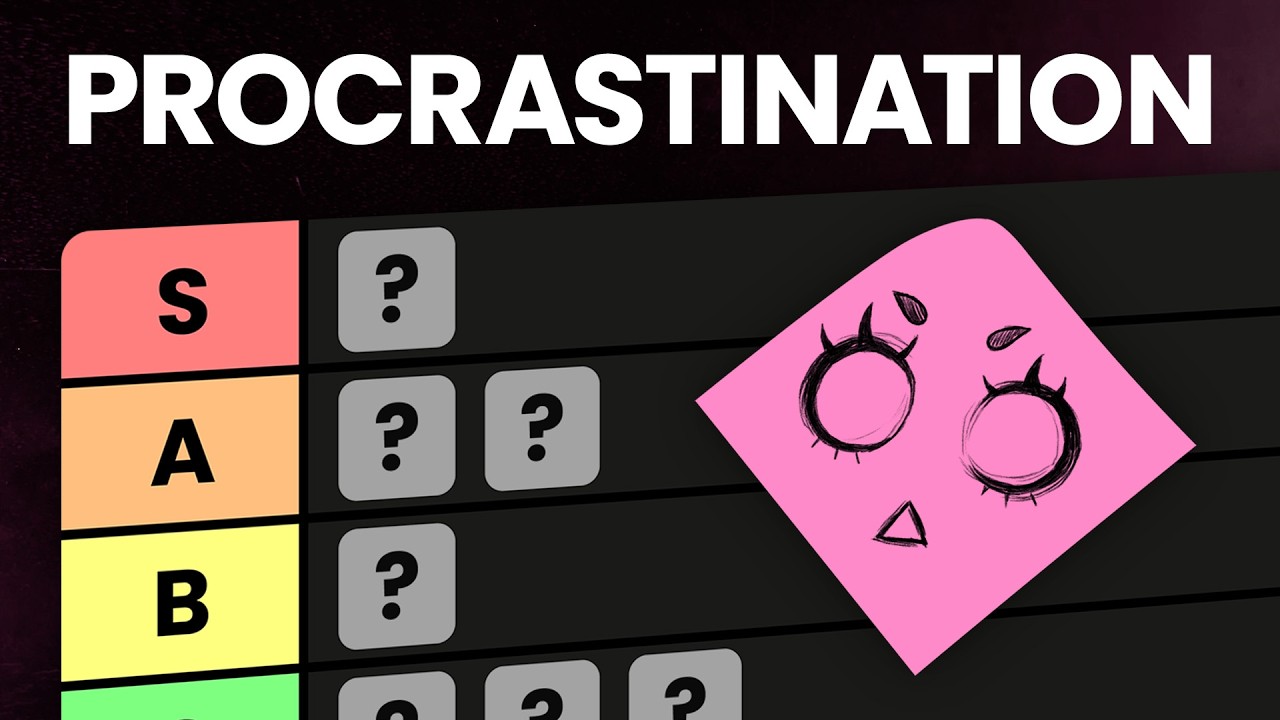 Rating Procrastination Advice (Tier List)