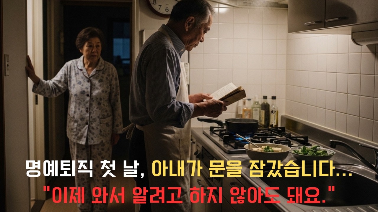 명예퇴직 첫 날, 아내가 문을 잠갔다.