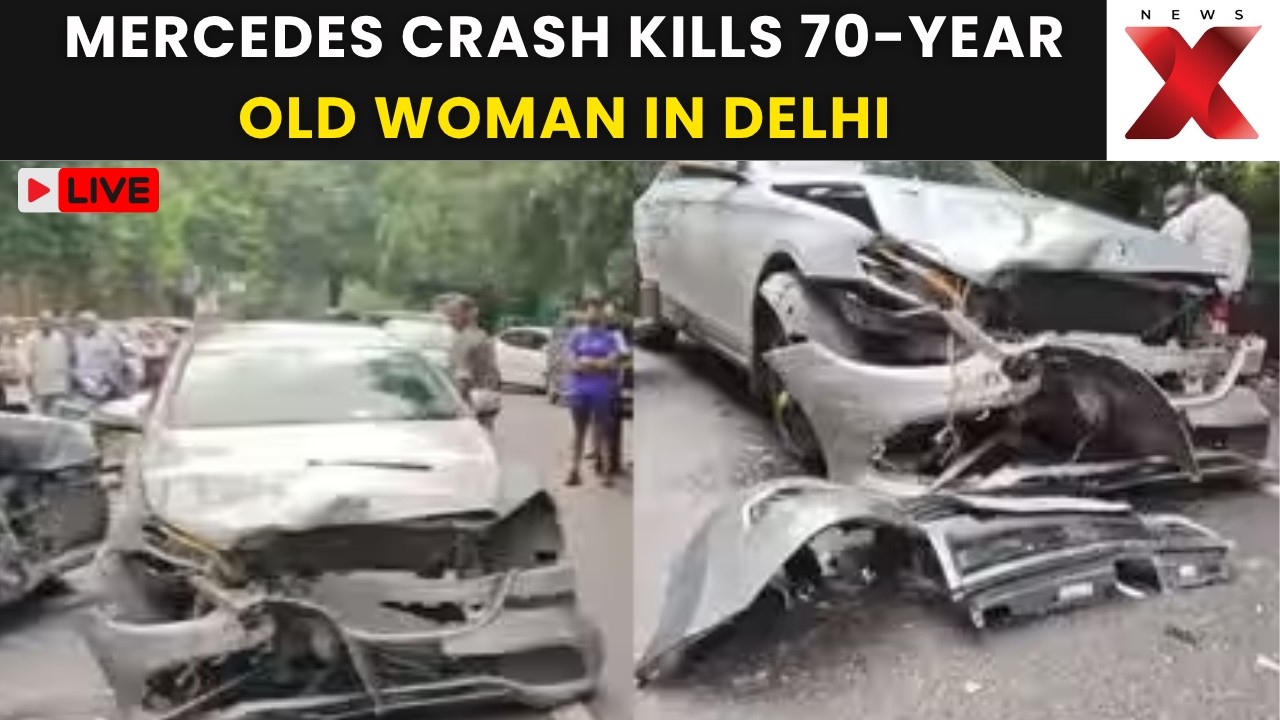 Delhi Narela Accident LIVE : 70-Year-Old Woman Killed As Mercedes Crashes Into WagonR