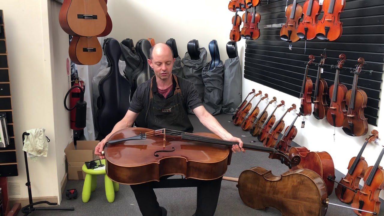 Cello comparison for Elaine!  Go for 7/8th or 4/4 size?  Struna concert or Master