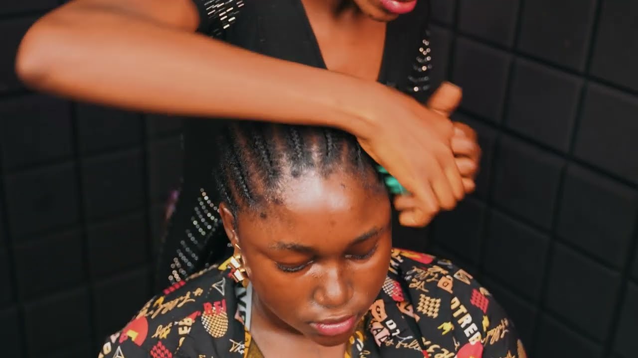 ASMR ✨vitamin E capsule Deep head massage between cornrow,scalp scratch with gum sound.INSTANT SLEEP