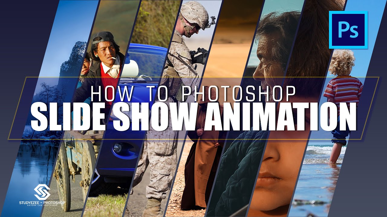 How to Photoshop Slide Show ANIMATION  |  Photoshop Slideshow Animation in Hindi.
