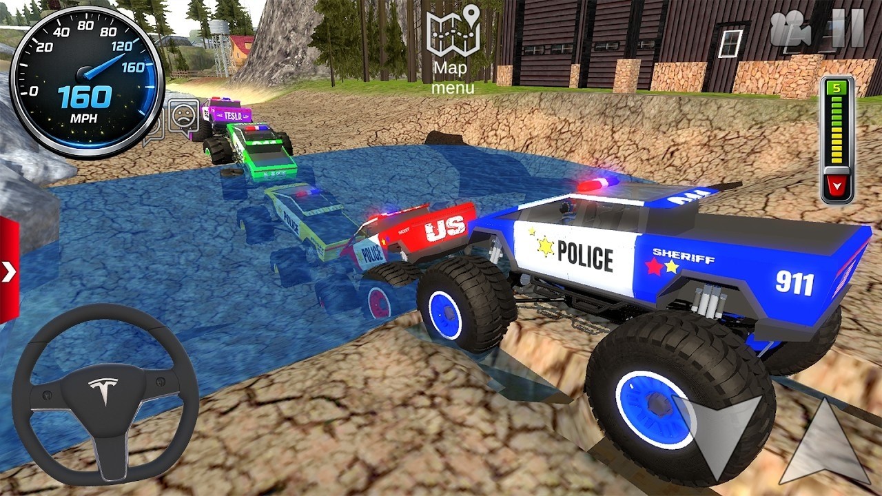 Juegos De Carros Police Monster Truck Impossible Driver Car Extreme Racing For Android Mud Gameplay