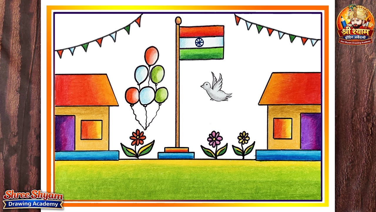 Republic Day Drawing Step by Step | Easy for Beginners 🇮🇳