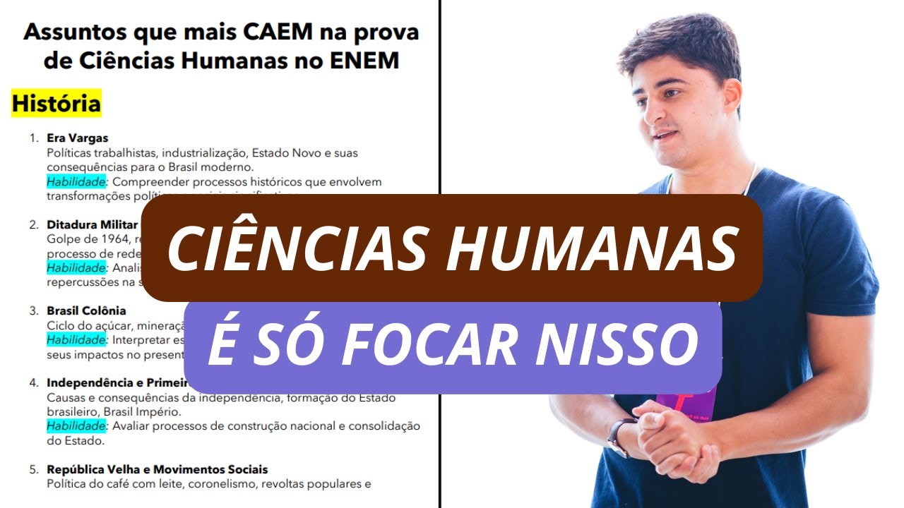 ESTUDE ISSO e GABARITE Ciências Humanas no ENEM 2025