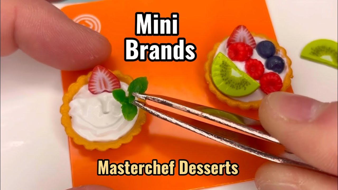Opening and Making 2 Mini Brands Create Masterchef Desserts 