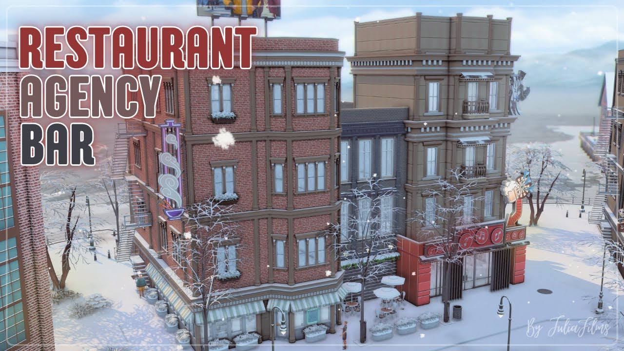 Ресторан🍝Бар🎤Агентство🎬│Строительство│Restaurant Bar Agency│SpeedBuild│NO CC [The Sims 4]