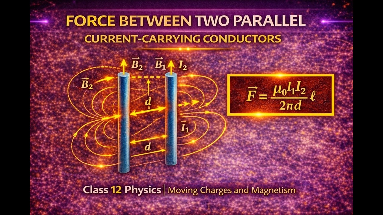 Force Between Two Parallel Current-Carrying Conductors | Class 12 Physics