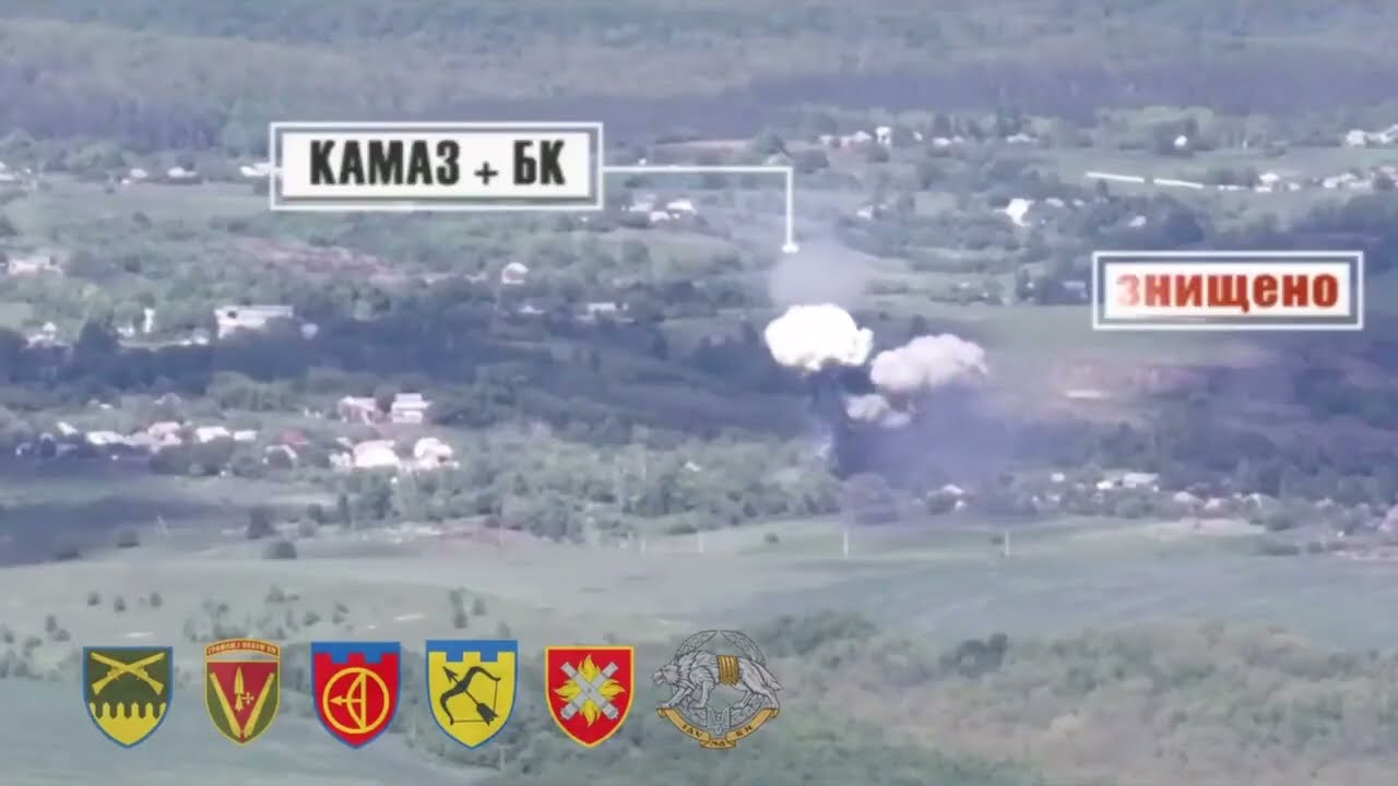 destruction of one Russian MBT, two MT-LBs in addition to a KamAZ truck carrying ammunition