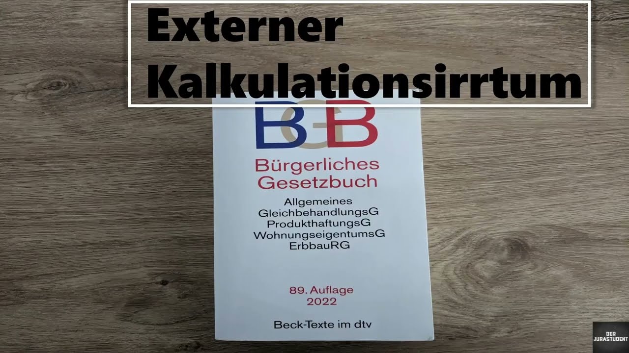 Externer Kalkulationsirrtum