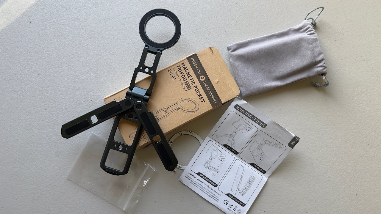 Unboxing of MOSENVKA - Dual Magnetic Phone Tripod Foldable Double Magnet Mount Pocket Cell Phone
