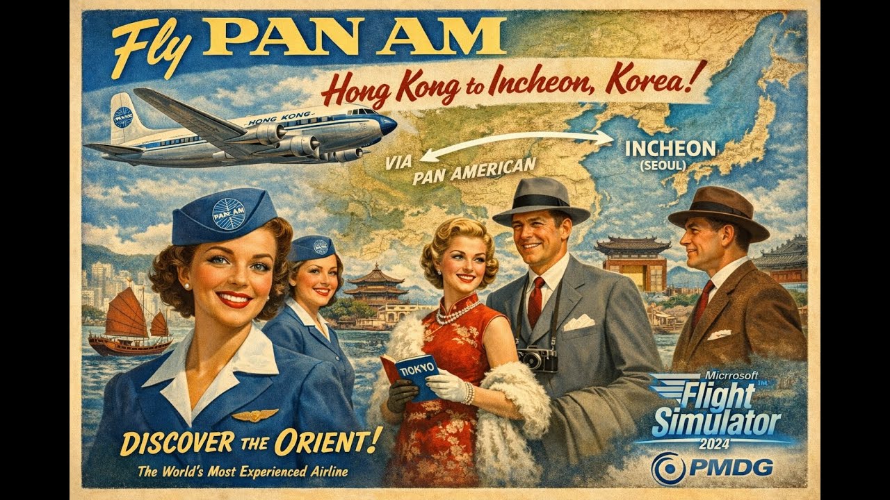 Hong-Kong to Incheon - PMDG DC-6 Long Haul Quiet Cruise - Real Airline Pilot MSFS
