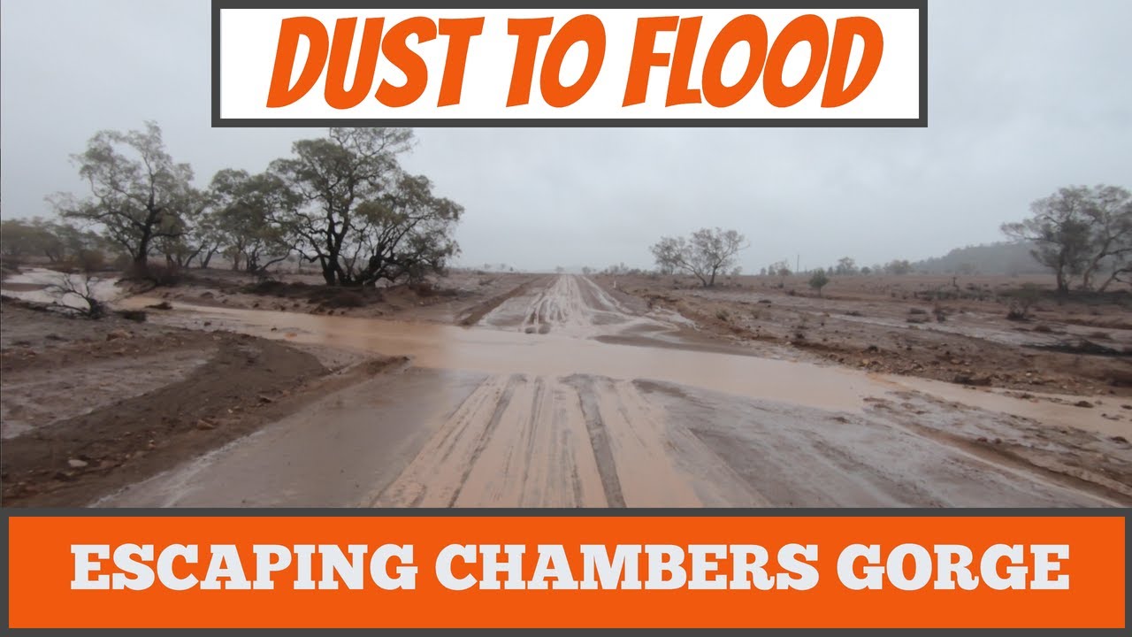 Dust to Flood, Escaping Chambers Gorge  in our Isuzu NPS 4x4 Truck & offroad van Caravan life Vlog