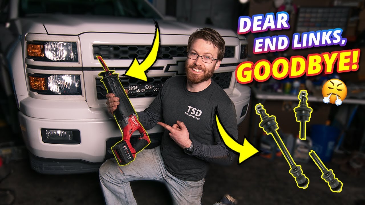 Front End Clunk Fix GM Trucks 2014-18 Silverado Sierra End Link Replacement