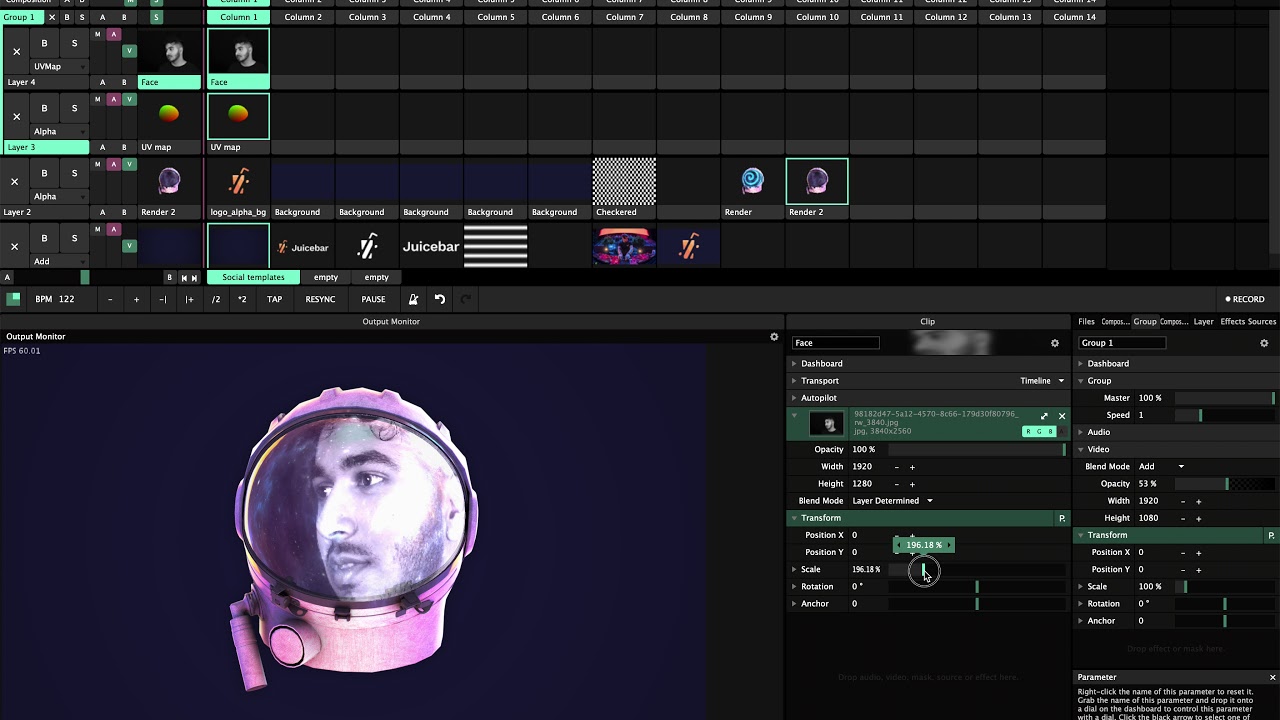 UVMap in Resolume!