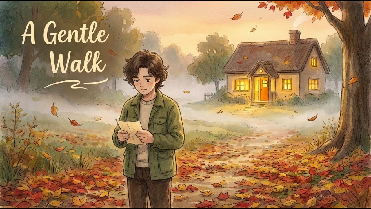 Walking Home Through Autumn Leaves A Cozy Slow Living Story | Ghibli Style ASMR