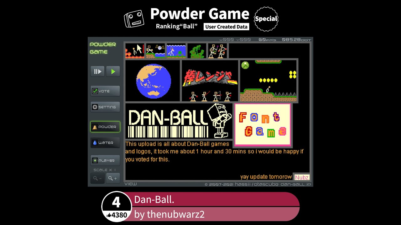 Powder Game - Top 10 - User Data Ranking for The Keyword 
