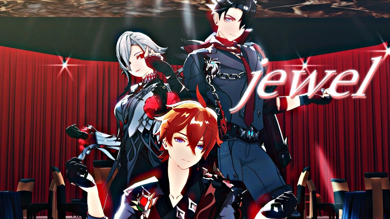 【原神MMD】jewel【タルタリヤ/アルレッキーノ/リオセスリ】
