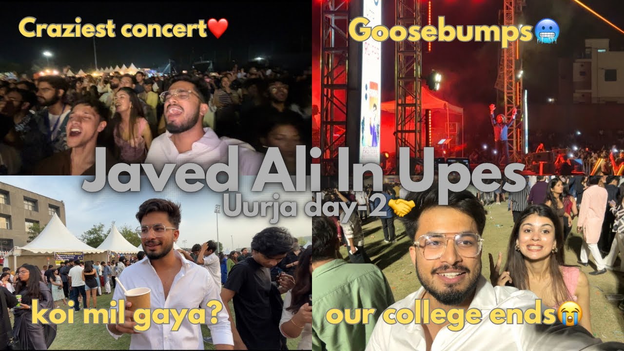 Javed Ali live concert in Upes Dehradun❤️| Uurja day-2 | ridey behl vlogs #javedali #concert #vlog