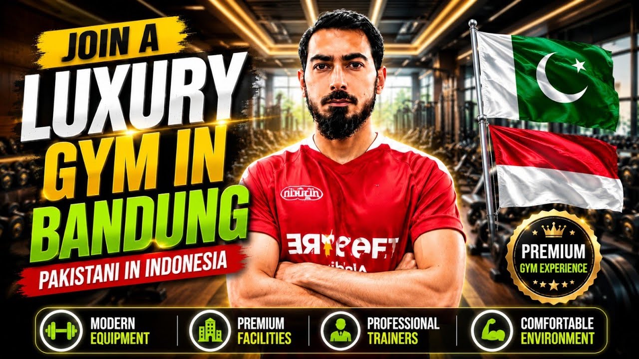 Join a Luxury Gym in Bandung 🇮🇩 | Pakistani Experience in Indonesia #gyminbandung #fithub #vlog 