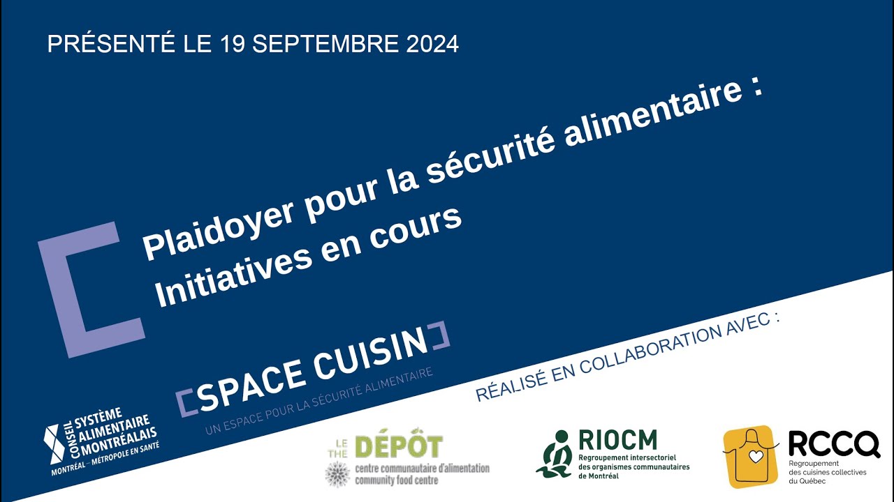 Plaidoyer pour la sécurité alimentaire : Initiatives en cours